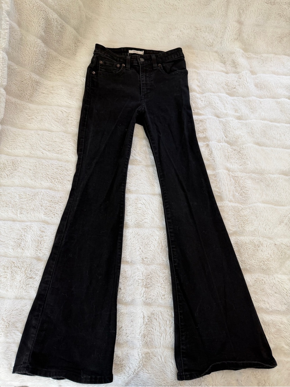 Levi's Black Flare Jeans - High Rise Wide Leg